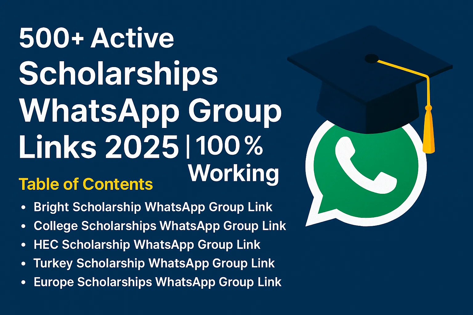 500+ Active Scholarships WhatsApp Group Links 2025 | Verified & Updated